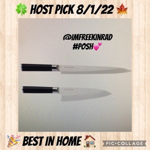 Kamikoto Ryoshi knife set of 2 New In ash wood box